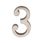 M Marcus Heritage Brass Numeral 3 - Concealed Fix 76mm